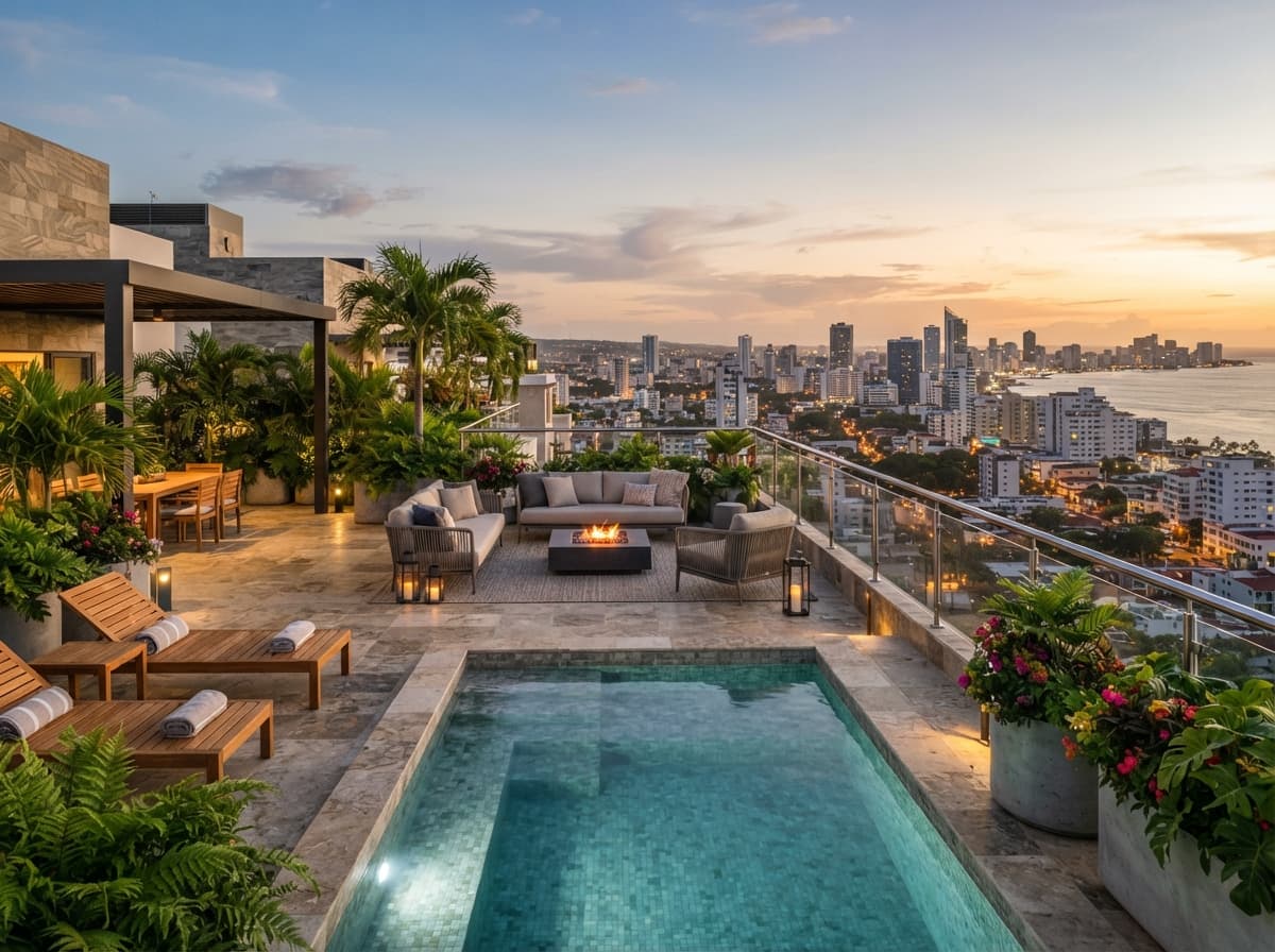 Penthouse en Serrallés con área social